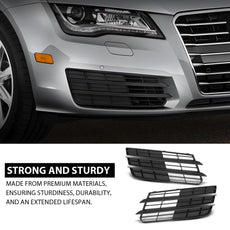 G-PLUS Fog Light Cover 2PCS for Audi A7 2011-2014 Front Bumper Additional Angle