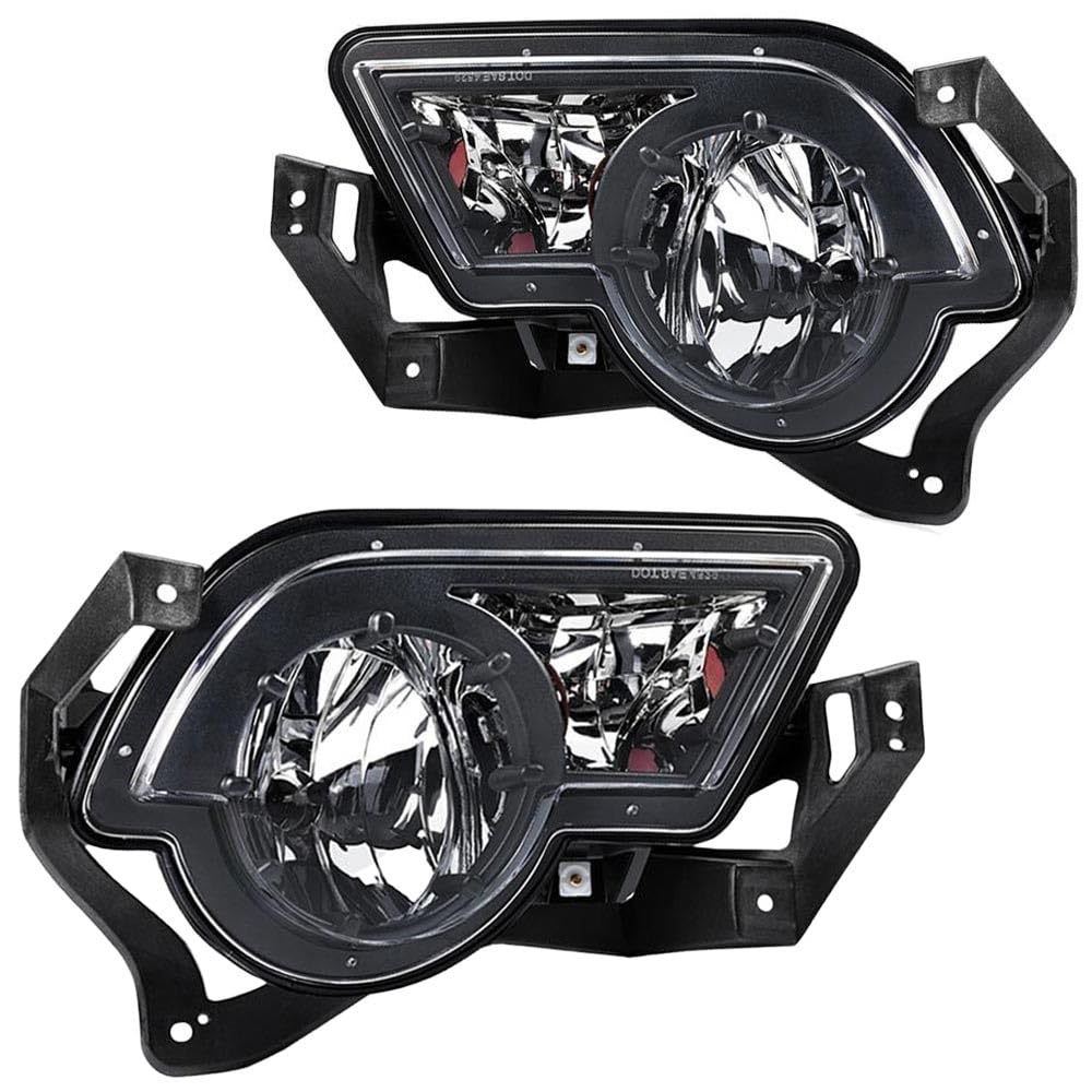 G-PLUS Front Bumper Fog Lights Assembly Compatible with 2002-2006 Chevy Avalanche Driving Fog Lamps Replacement Left & Right Side GM2593141 GM2592141 (2002-2006 Avalanche Clear Lens)