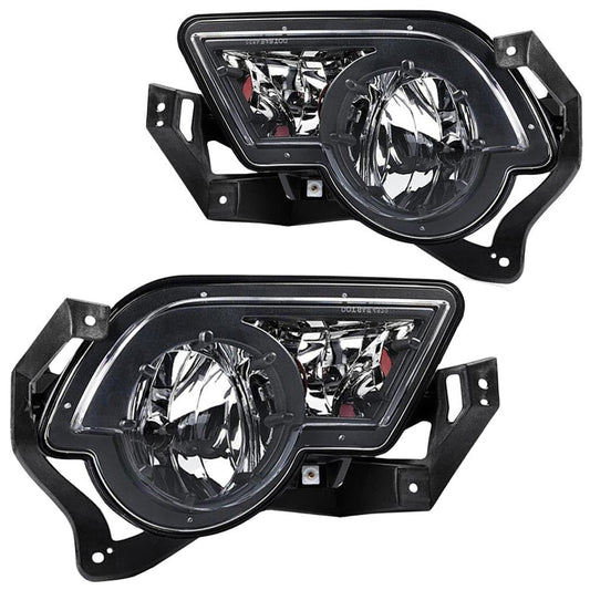 G-PLUS Front Bumper Fog Lights Assembly Compatible with 2002-2006 Chevy Avalanche Driving Fog Lamps Replacement Left & Right Side GM2593141 GM2592141 (2002-2006 Avalanche Clear Lens)