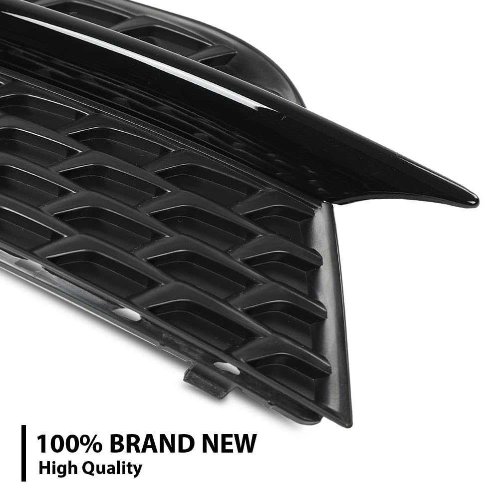 G-PLUS Front Bumper Lower Fog Light Grille Cover Grill Panel Pair Compatible with Audi A5 2012-2016/Fits Audi A5 Quattro 2012-2016/ Not fit for S5/ RS5/ A5 S-Line