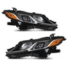 G-PLUS Projector Headlights w/Bulbs Compatible with Toyota Camry LE SE 2018-2022 Driver & Passenger Clear Lens Black Housing Amber ReflectorBumper Headlamps,faros delanteros