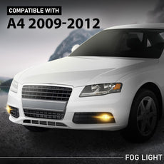 G-PLUS Fog Lights 2PCS for Audi A4 S4 Q5 B8 2009-2012 Allroad 2012-2015 LED Clear Front View