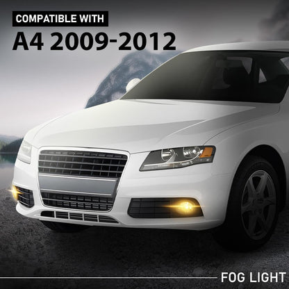 G-PLUS Pair Fog Lights Lamps Assembly, Compatible with Audi A4 S4 Q5 B8 2009-2012/ Audi Allroad 2012-2015, Left Driver & Right Passenger Side 2PCS