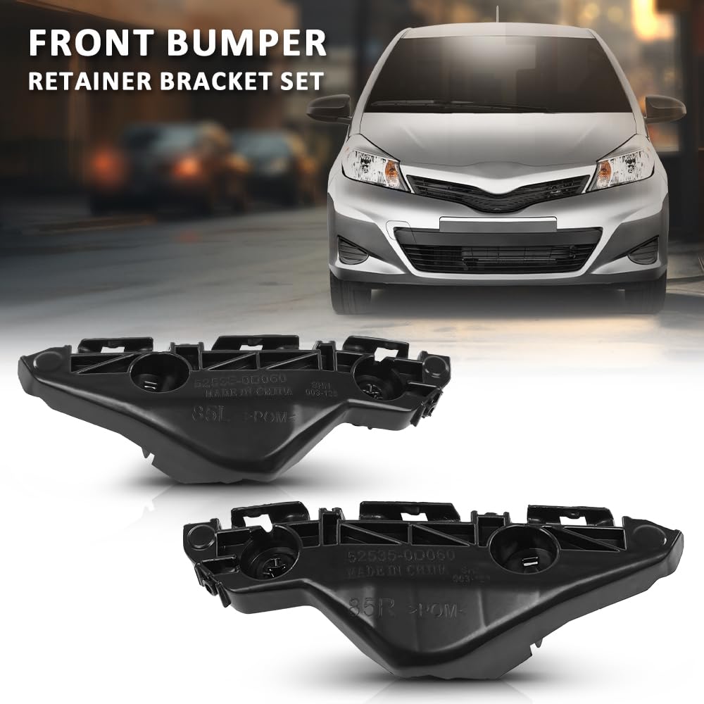 G-PLUS Front Bumper Retainer Bracket Set Compatible with Toyota Yaris Base 2007-2012,Compatible with Toyota Yaris S 2007-2009 5253552131