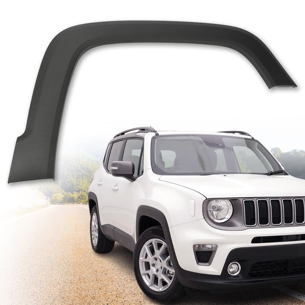 G-PLUS Front Right Fender Flare Wheel Arch Cover Compatible with Jeep Renegade 2015-2021 Fender Trim Molding Moulding Black Wheel Cover Protector (Textured Factory Style)