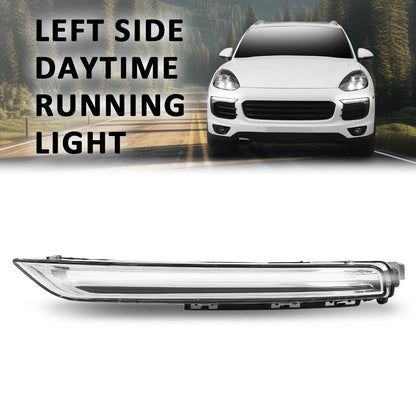 G-PLUS Left LED Fog Lamps DRL Daytime Running Lights, Compatible with Porsche Cayenne 958 2015-2017, Driver Side, 95863118130