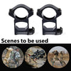 G-PLUS Scope Rings Mount Fit 1" Diameter 10mm 3/8" High Profile See-Thru Dovetail 2PCS Black