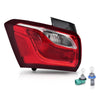 G-PLUS Halogen Tail Light Lamp Outer Left Driver Side w/Bulbs Compatible with Chevy Equinox 2018-2020 GM2804132, 19418086, 84305803 Red Lens Luces Traseras Rear Brake Lamps Assembly