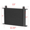 Universal 28 Row 10AN-10AN Aluminum Engine Transmission Oil Cooler + 7" Fixed Engine Cooling Fan