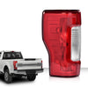 G-PLUS Taillights Rear Compatible with Ford F250 F350 Super Duty 2017-2019 Left Driver Side w/o Bulbs,Taillamps (w/o Blind Spot) Red Lens Chrome Housing Luces TraserasAssembly