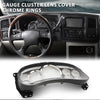 G-PLUS Gauge Cluster Lens Cover Chrome Rings Compatible with Chevy Silverado Avalanche Tahoe GMC Sierra Yukon Suburban 2003-2006