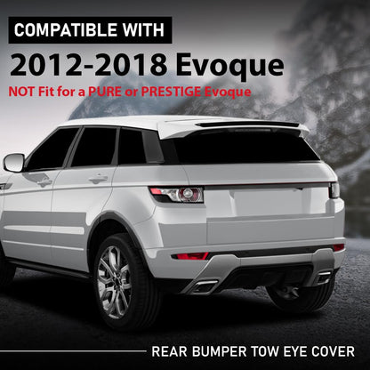 G-PLUS Rear Bumper Tow Eye Cover Trim Dynamic L+R Set Compatible with Range Rover Evoque 2012-2018,Fits with sport type, Fit Dynamic model