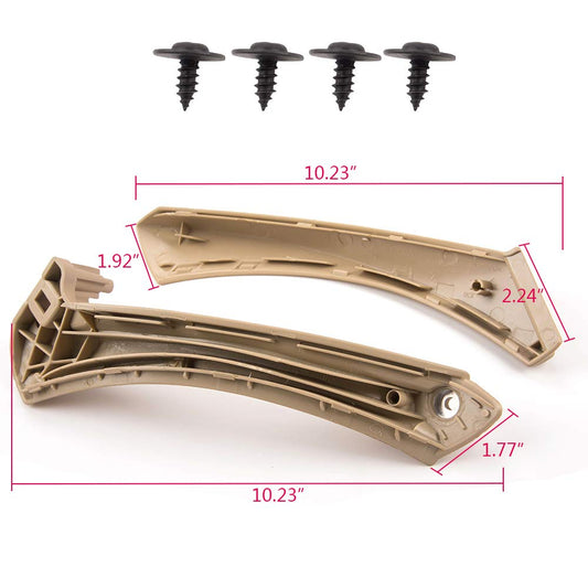 G-PLUS Compatible for BMW E90 3-Series 318 320 325 330 335 Sedan Beige Front Rear Right Side Inner Door Panel Handle + Door Pull Outer Trim Cover