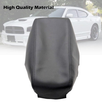 G-PLUS Center Console Cover Compatible with Dodge Charger 2008 2009 2010 Armrest Cover Black Synthetic Leather