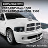 G-PLUS LED Headlights Headlamps Compatible with Dodge Ram 1500 2002-2005,Compatible with Dodge Ram 2500 3500 2003-2005 Smoke Lens Black Housing Clear Reflector,faros delanteros Assembly