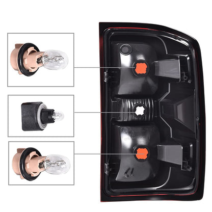 G-PLUS Smoke Lens Rear Tail Light Brake Lamp w/Wiring Harness Compatible with 2016-2019 Chevy Silverado 23295939 84288723 84019503 23295938 84288722 Luces Traseras Rear Brake Lamps Assembly