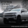 G-PLUS Upper Radiator Support Cover Compatible with Chevy Silverado 1500 2019-2023,Fit Chevy Silverado 1500 LTD 2022 Black