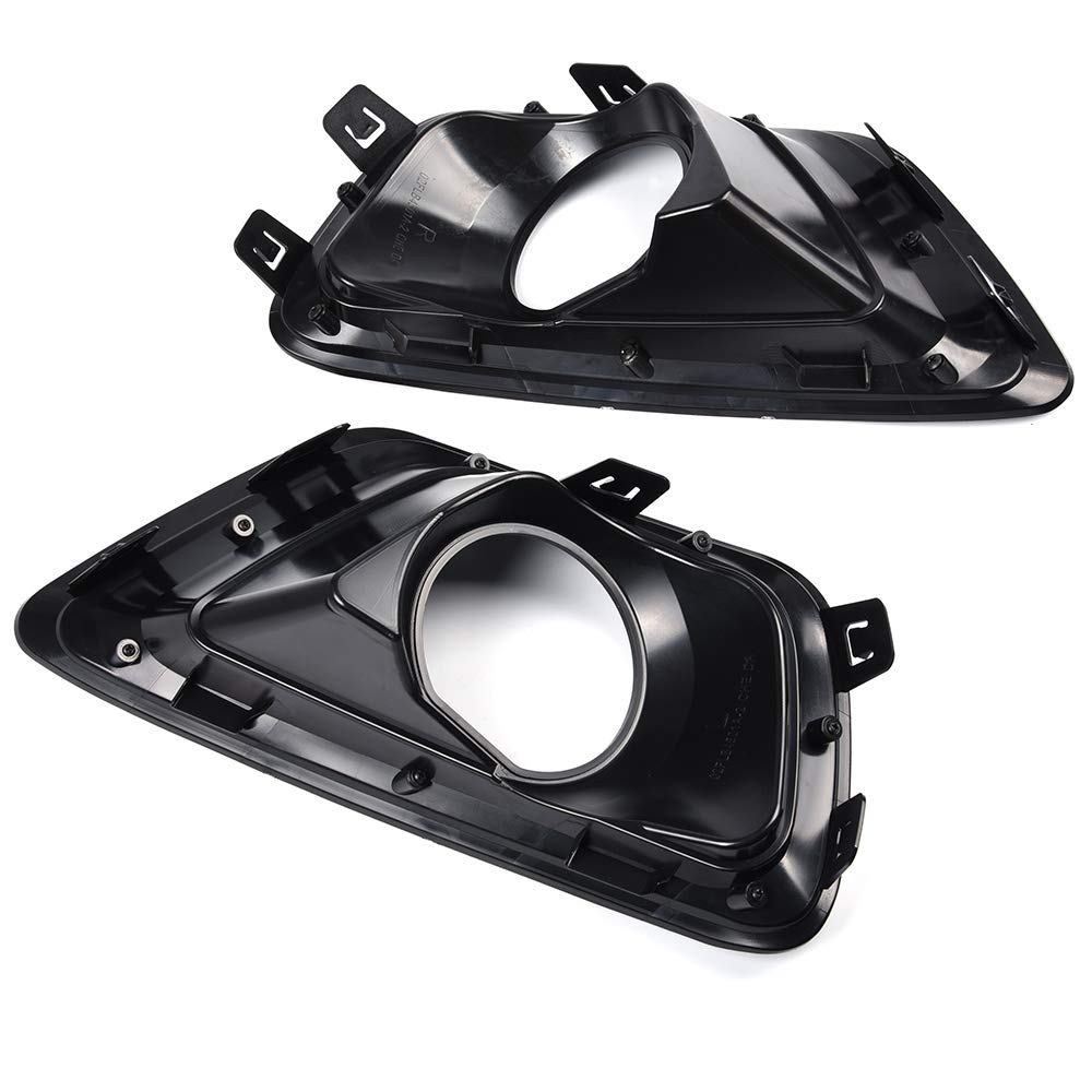 G-PLUS One Pair Clear Lens Driving Fog Light Lamps w/Chrome Trim Bezel Compatible With Chevy Colorado 2015-2019 Left and Right Sides