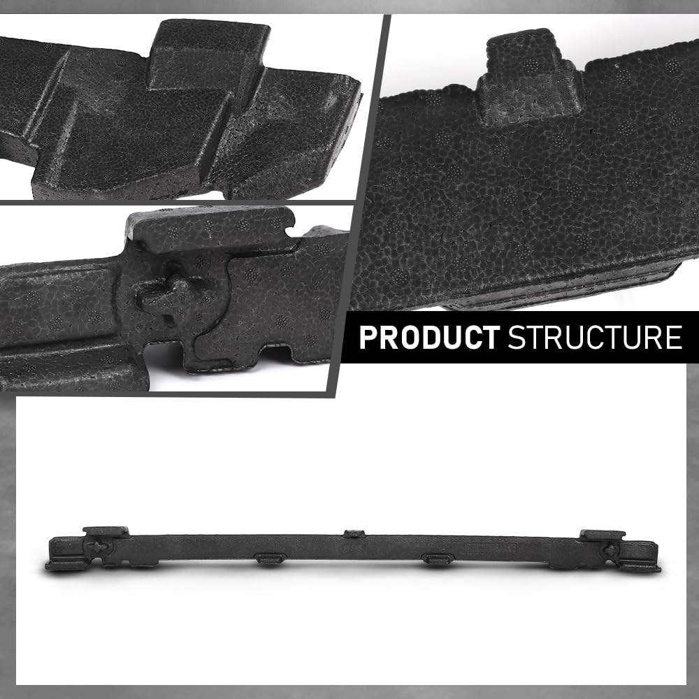 G-PLUS Front Bumper Absorber Impact Foam Bar Compatible with Toyota Corolla SE XSE 2020-2021 Black