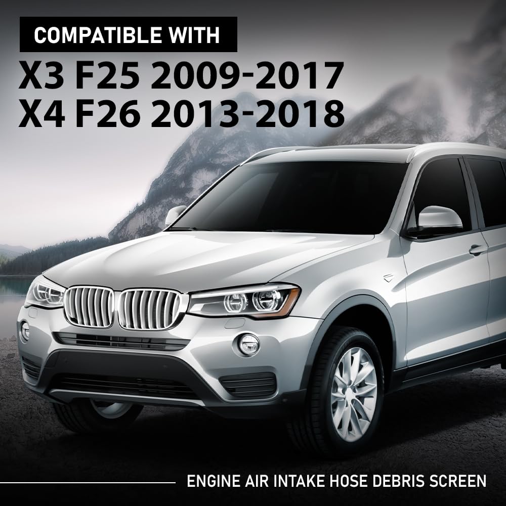 G-PLUS Air Intake Manifold Vent Grill, Compatible with BMW X3 F25 2009-2017/ X4 F26 2013-2018, 13717811020 Engine Air Intake Hose Debris Screen