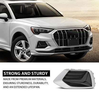 G-PLUS Pair Front Fog Light Covers, Compatible with Audi Q3 Prestige 2019/ Q3 (submodel: Komfort, Premium, Premium Plus, Progressiv, Technik) 2019-2023, Left Driver & Right Passenger Side 2PC
