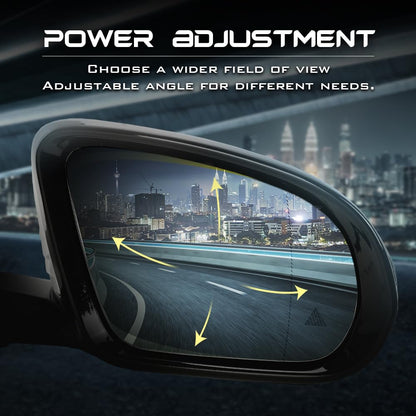 G-PLUS Rear View Mirror w/Blind Spot Right Passenger Side Compatible with Benz W213 E Class E300 2016-2020/Not Fit for Coupe 2138104600 White