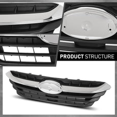G-PLUS Front Bumper Grille for Subaru Legacy 2010-2012 Chrome Black Product Specifications