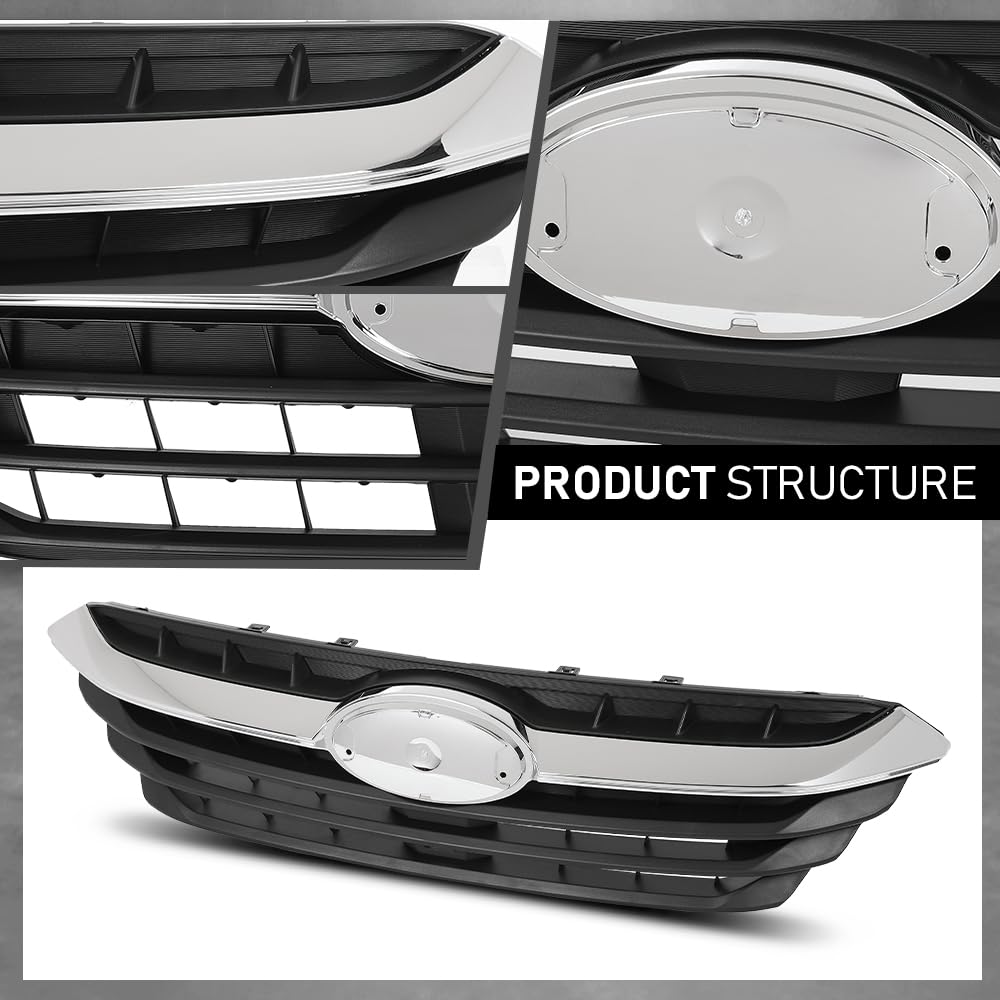 G-PLUS Front Bumper Grille w/Chrome Compatible with Subaru Legacy 2020-2022 91121AN02A