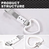G-PLUS JDM Tsurikawa Ring Heart Subway Train Bus Car Handle Hand Straps Drift Charm,Rear Bumper Warning Ring (White)