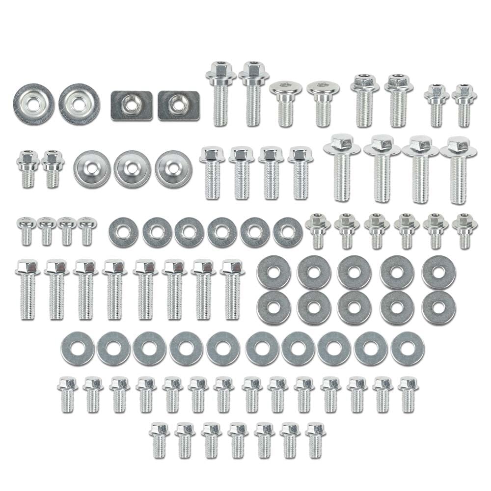 G-PLUS Plastic Bodywork Bolt Kit Compatible with Kx Kx60 Kx65 Kx80 Kx85 Kx125 Kx250 Kx500 Kawasaki