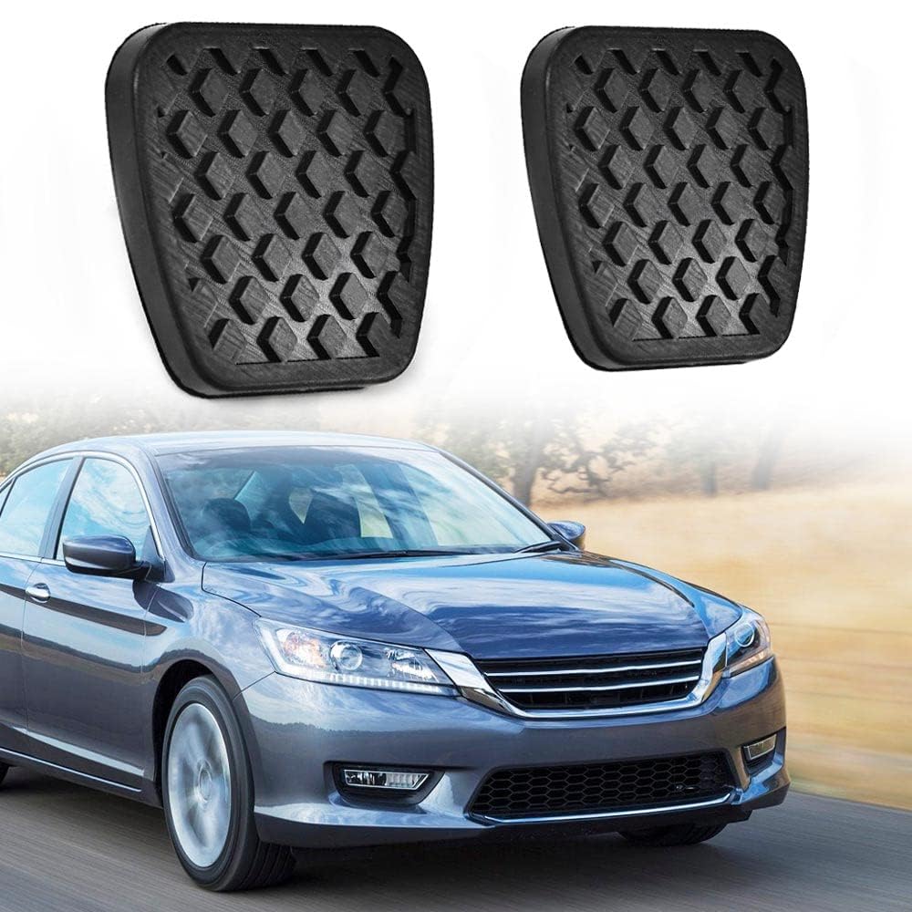 G-PLUS Brake & Clutch Pedal Pad Cover Compatible with 1976-2015 Honda Accord / 1984-2015 Civic / 1984-1990 CRX / 2002-2006 CR-V / 2003-2010 Element / 1979-2001 Prelude,46545-SA5-000 2PCS