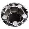 G-PLUS Chrome Wheel Hub Center Caps with 12 mounting Screws, Compatible with Ford F150 Truck/Bronco 1980-1996, Fit Ford Van 1992-1996 4x4 Front 4WD Wheel Drive
