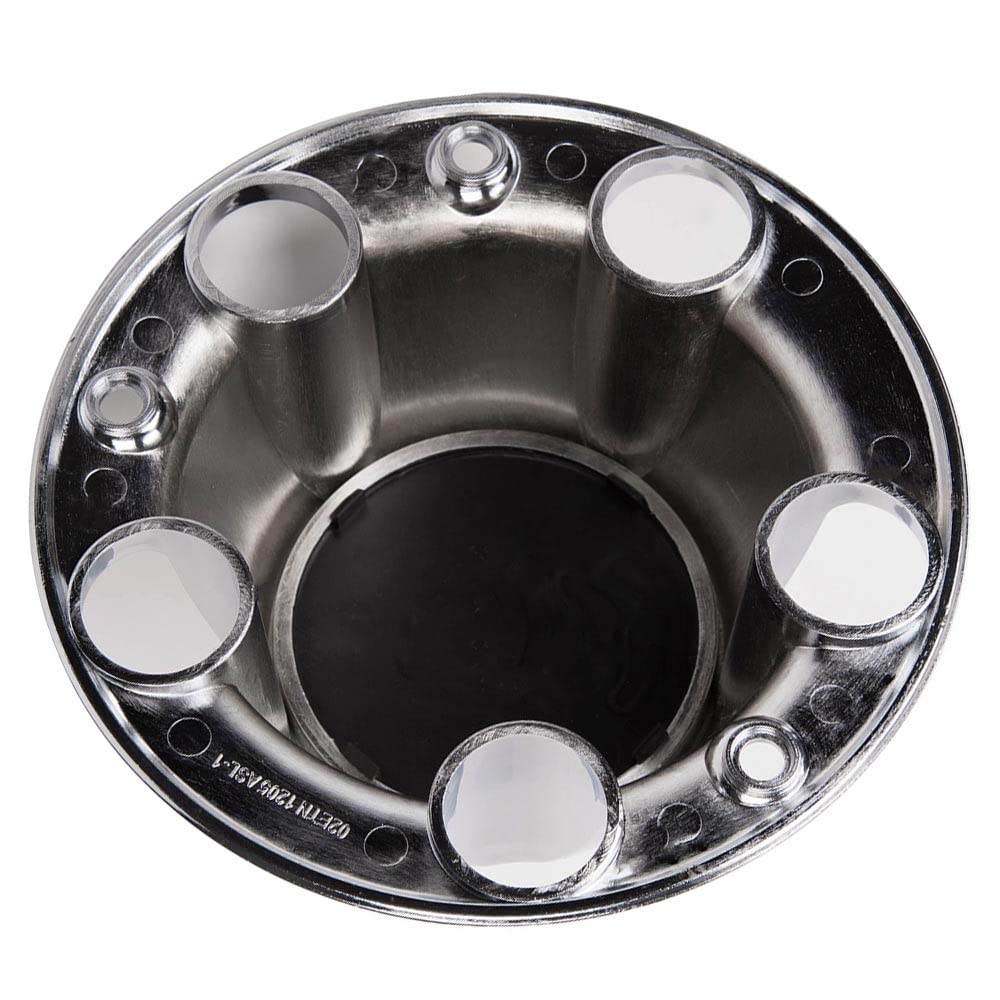 G-PLUS Chrome Wheel Hub Center Caps with 12 mounting Screws, Compatible with Ford F150 Truck/Bronco 1980-1996, Fit Ford Van 1992-1996 4x4 Front 4WD Wheel Drive