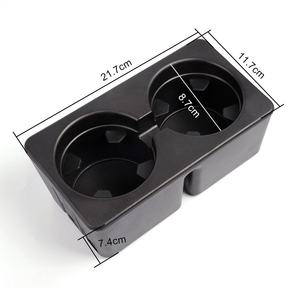 G-PLUS Floor Mounted Console Dual Cup Holder Insert Compatible with Silverado 2007-2013 /Sierra / 2007-2014 Suburban/Yukon/Tahoe Center Console Beverage Drink Insert Replacement 19154712