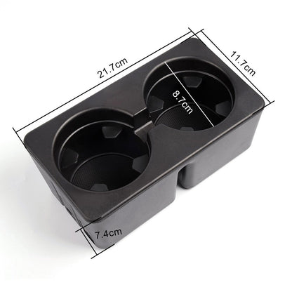 G-PLUS Floor Mounted Console Dual Cup Holder Insert Compatible with Silverado 2007-2013 /Sierra / 2007-2014 Suburban/Yukon/Tahoe Center Console Beverage Drink Insert Replacement 19154712