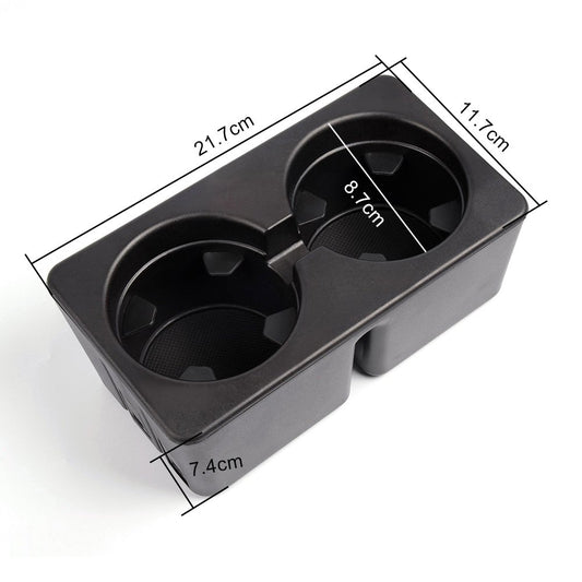 G-PLUS Floor Mounted Console Dual Cup Holder Insert Compatible with Silverado 2007-2013 /Sierra / 2007-2014 Suburban/Yukon/Tahoe Center Console Beverage Drink Insert Replacement 19154712
