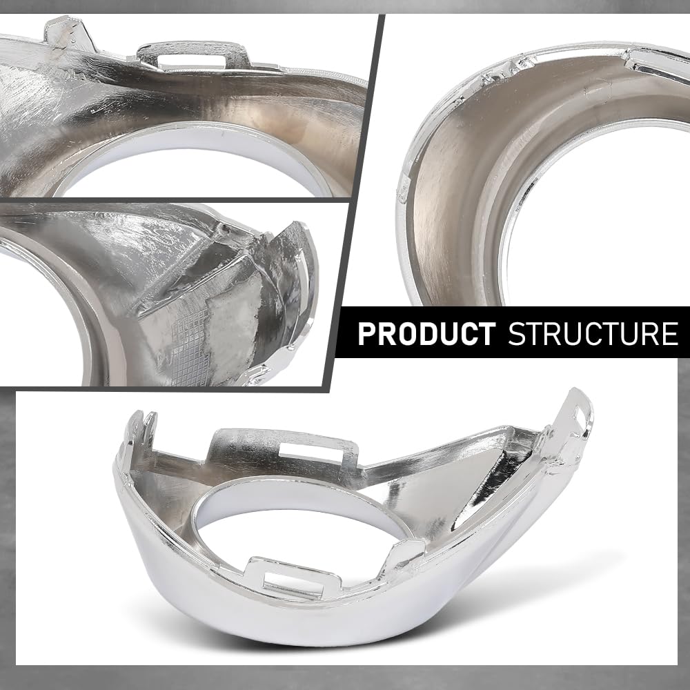 G-PLUS Right Fog Light Cover Trim Driving Lamp, Compatible with Ford Focus SE SEL Titanium Hatchback/Sedan 4-Door 2012-2014, Passenger Side, CP9Z17E810C, FO1039117