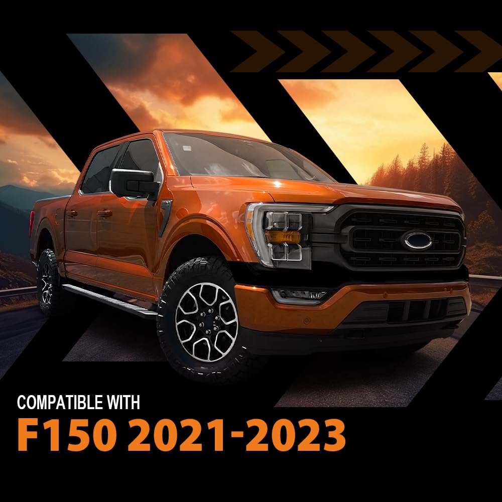 G-PLUS Front Upper Bumper Cover Fascia Compatible with Ford F150 Pickup 2021-2023 ML3Z17D957CAPTM, FO1014146 Black