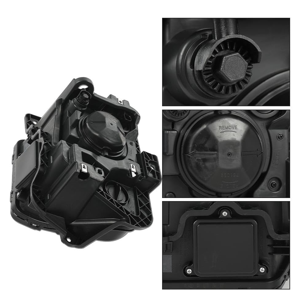 G-PLUS HID/Xenon Projector Headlight w/o Ballast & D3S Bulb Compatible with Chevy Blazer 2019-2021/Not Fit Model w/Factory LED Headlamp Clear Lens Black Housing Right Bumper Headlamps,faros delanteros