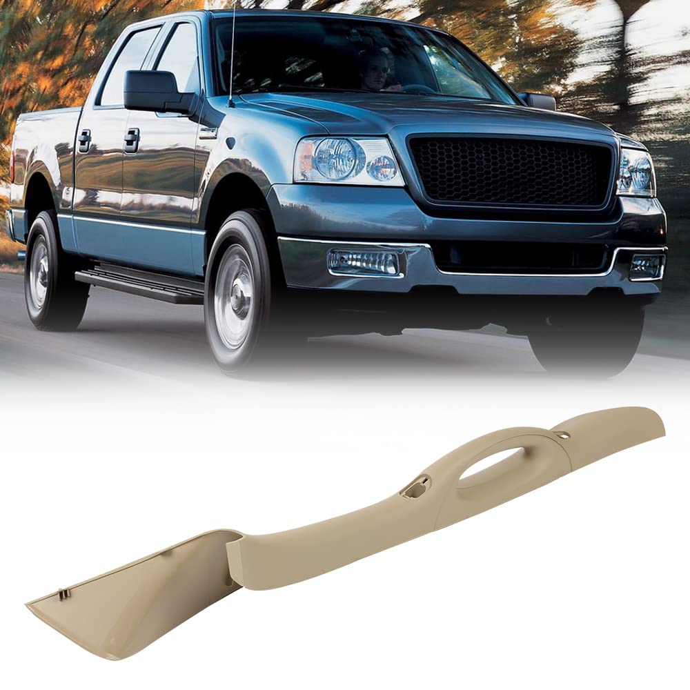 G-PLUS Front A Pillar Trim Handle Compatible with 2004-2008 F150, RH Passenger Side Inside Grab Handle 4L3Z1503598AAC (Beige)