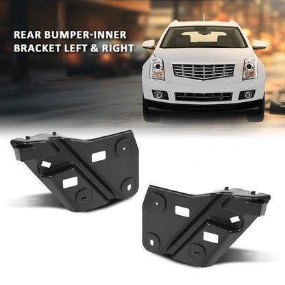 G-PLUS Rear Bumper-Inner Bracket Left & Right Compatible with Cadillac SRX 2010-2016 20904549, 20904550 Black