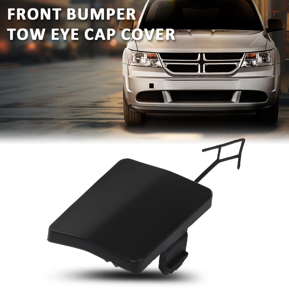 G-PLUS Front Bumper Tow Cap Compatible with Dodge Journey 2011-2016 Black 1TX87TZZAB