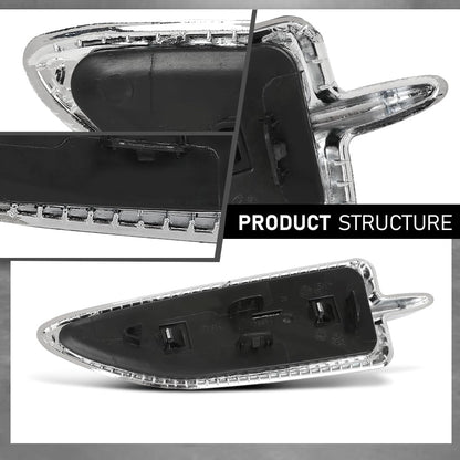 G-PLUS Right Fender Vent Insert Chrome Molding Trim, Compatible with Ford Escape 2013-2015, Passenger Side, FO1267100, CJ5Z16228AB