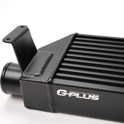 Twin Intercooler + Blue Hose Kit Black Compatible With VW VOLKSWAGEN Golf R GTI MK7 Upgrade