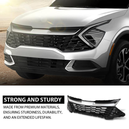 G-PLUS Front Bumper Grille Grlll, Compatible with Kia Sportage EX LX SX Prestige 2023-2024, 86350-DW020, 86350DW020
