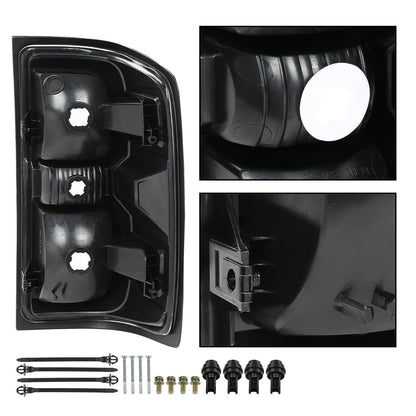 G-PLUS Tail Lights Assembly w/Bulbs Fit Chevy Silverado 2500 HD 3500 HD/GMC Sierra 3500 HD 2016 2017 2018 2019 Left & Right Rear Brake Lamps w/o Wiring Harness, 23295939 23295938, Clear Lens