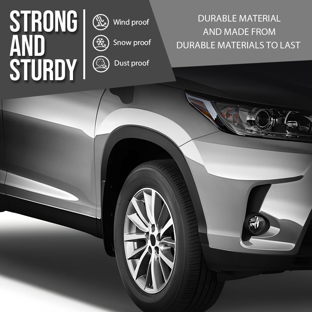 G-PLUS Front Right Fender Flare Compatible with Toyota Highlander 2014 2015 2016 2017 2018 2019 TO1291105, 750850E020, Black