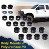 G-PLUS Body Mounts in Polyurethane PU Compatible with 1999-2017 F250 F350 Super Duty 2WD/4WD,Body Cab Mounts Bushings Kit (Black)