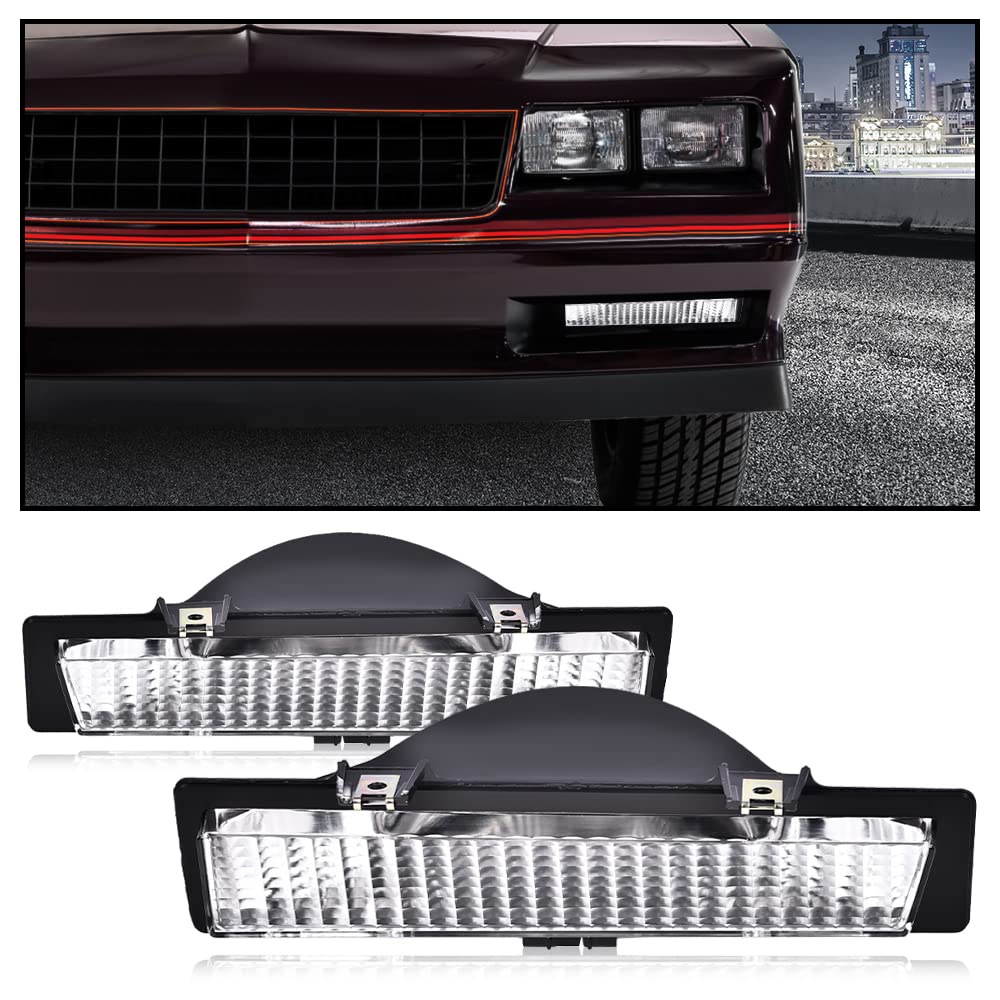 G-PLUS Signal Light Parking Lamps Fit Chevy Monte Carlo SS 1983 1984 1985 1986 1987 1988 /Fit Chevy Monte Carlo 81-86 (not fit LS 86-88) Clear lens Driver & Passenger Side