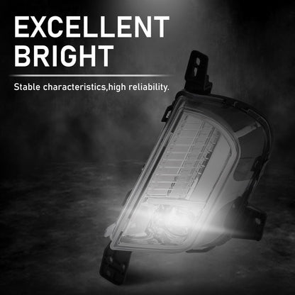 G-PLUS LED Fog Light Driving Lamp Driver Side Clear Compatible with Ford Edge 2019-2024 PKT4B-15B243-AD, PKT4B15B243AD